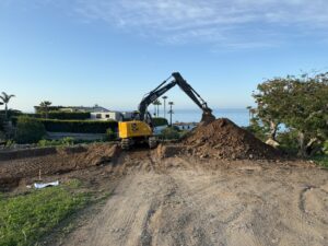 excavator working in malibu